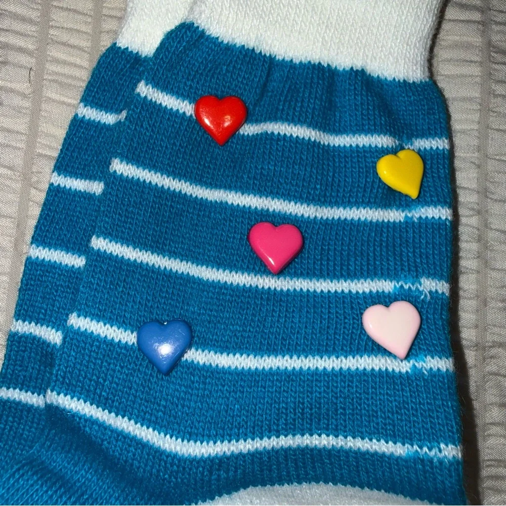 NWOT Deadstock 80s Vintage Striped Beaded Socks